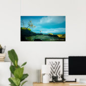 ポスター用グレーヘロン画像 ポスター (ホームオフィス)