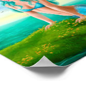 ポスター紙ファンタジー美しい海の人魚 ポスター (角)