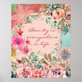ポスター美しいは人生の至る所にある ポスター