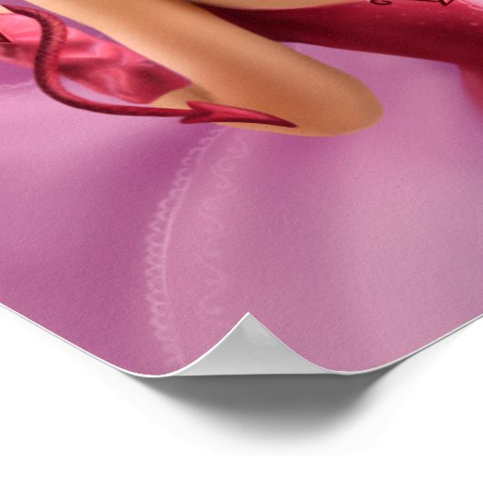 ポスター美しいファンタジーの女王及び赤いドラゴ ポスター (角)