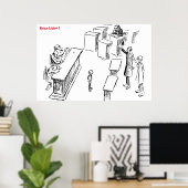 ポスター聞を頼む ポスター (ホームオフィス)