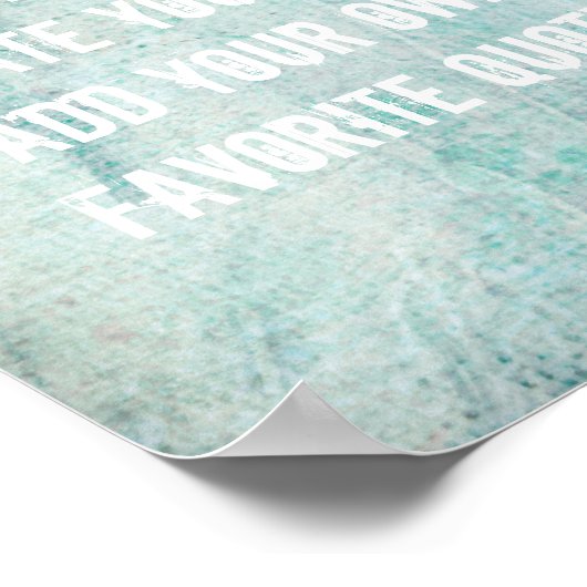 ポスター自分の引用文を追加カスタムする ポスター (角)