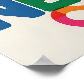 ポスター自閉症意識カラータイポグラフィ無限大 ポスター (角)