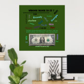 ポスター誰の名前だ？32x32 /MMETROPOLIMデザイン ポスター (ホームオフィス)