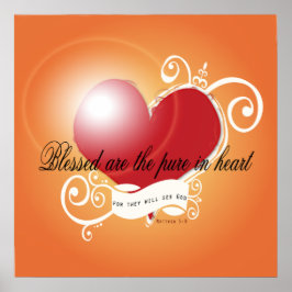 ポスター賛美- the Pure inハートマタイ5:8 ポスター