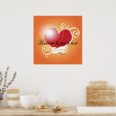 ポスター賛美- the Pure inハートマタイ5:8 ポスター (キッチン)