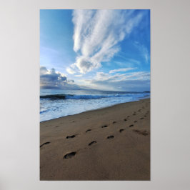 ポスター013 – 砂の足プリント ポスター