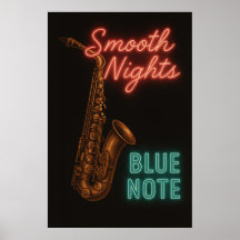 ポスター2 Smooth Nights at Blue Note, ヴィンテージ
