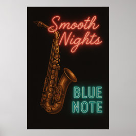 ポスター2 Smooth Nights at Blue Note, ヴィンテージ ポスター