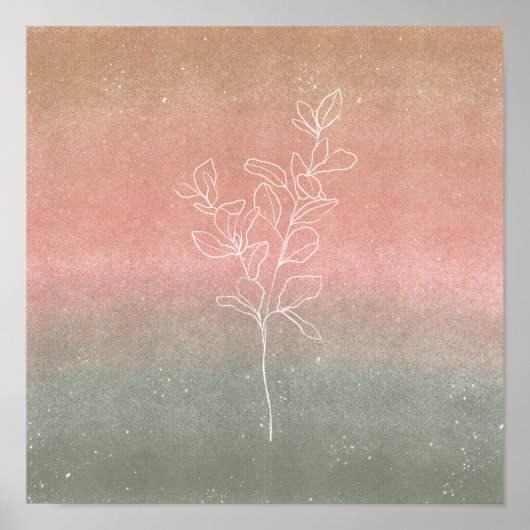 ポスター30,5 x 30,5 cm -葉 ポスター (正面)