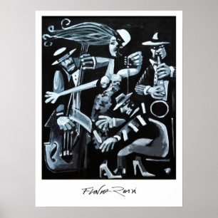 ポスター45,72x60,96cm: Flavio Rossiによるジャズ ポスター