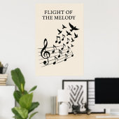 ポスター49, Flight of the Melody, ヴィンテージ・アート ポスター (ホームオフィス)
