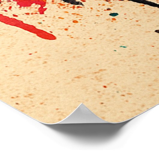 ポスター50、重いビートが死ぬことはない、ヴィンテージアート ポスター (角)