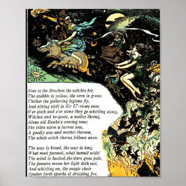 ポスター8x10ヴィンテージイラストレーションウィッチファウスト ポスター