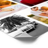 ポスター9フォトコラージュテンプレート枠付き白 ポスター (角)