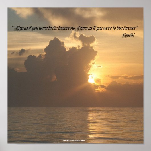 ポスター：あしたもしに死ぬように生きろ。リア ポスター (正面)