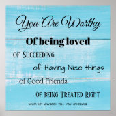 ポスター – あなた価値がある (正面)