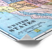 ポスター – アメリカの地図州 (角)