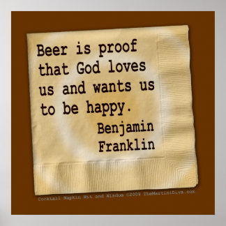 ポスター、アート – ビールはプルーフ ポスター