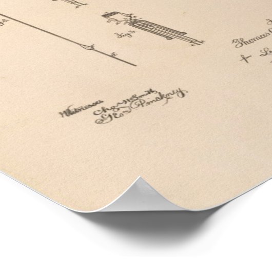 ポスター/エジソン電球特許 ポスター (角)