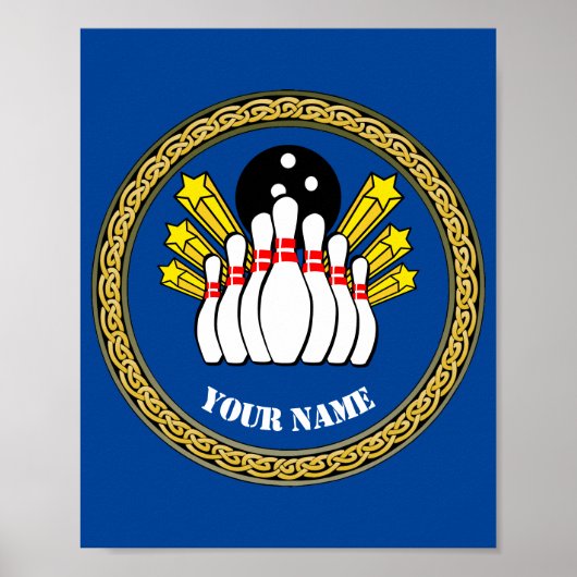 ポスター – カスタムボーリング – 名前の追加 (正面)