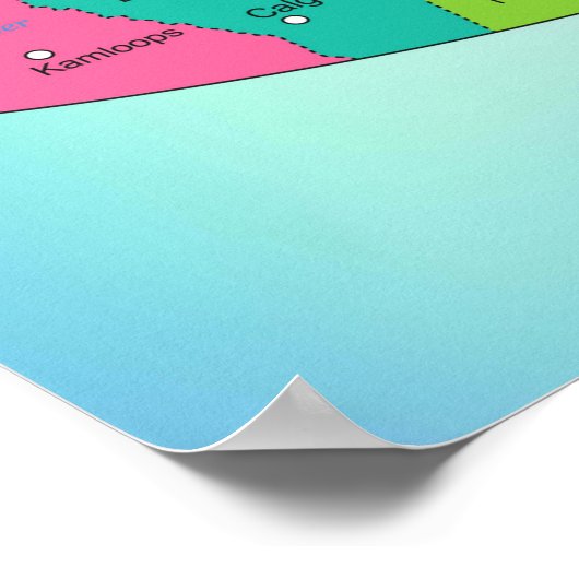 ポスター – カナダ州地図 (角)