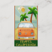ポスター:カリフォルニア州の旅 名刺 (裏面)