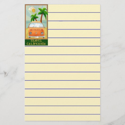 ポスター：カリフォルニア旅行 便箋 (裏面)