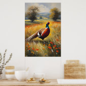 ポスター |キジ |油彩画スタイル (キッチン)