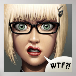 ポスター/キャンバス印刷・ wtf?! ポスター