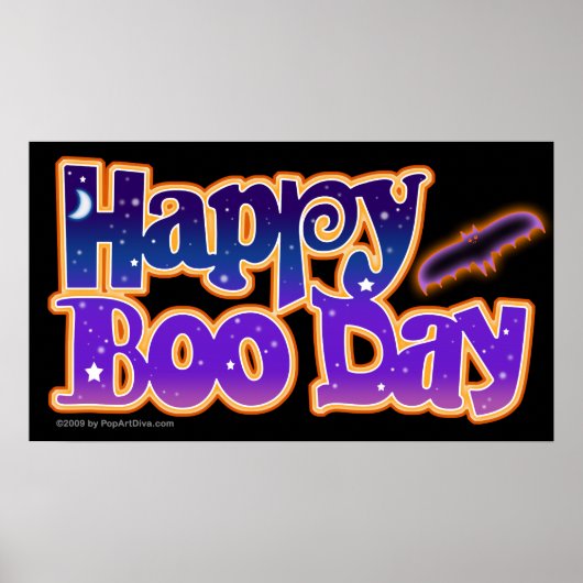 ポスター、キャンバス – HAPPY BOO DAY - Halloween ポスター (正面)