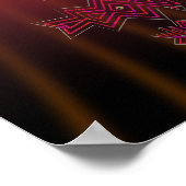 ポスター:サイケデリック太陽:スパイラルフラクタルデザイン ポスター (角)