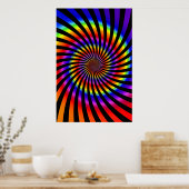 ポスター:スパイラルカラフルデザイン ポスター (キッチン)