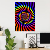 ポスター:スパイラルカラフルデザイン ポスター (ホームオフィス)