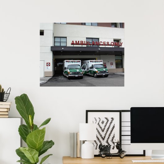 ポスター: – ツインシティ病院の救急車 ポスター (ホームオフィス)