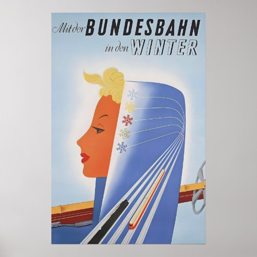 ポスター ドイツ鉄道 -Bundesbahn 別バージョンあり (正面)