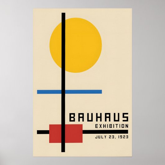 ポスター バウハウス デザイン展 1923年 ドイツ (正面)