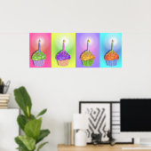 ポスター、バナー – 誕生日カップケーキ ポスター (ホームオフィス)