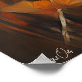 ポスター |ビーバー |油彩画スタイル (角)