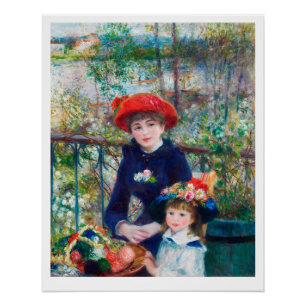 ポスター:ピエール・アウグストルノアール: TWO SISTERS, 1881 ポスター
