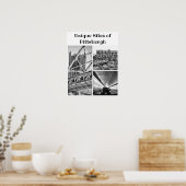 ポスター – ピッツバーグB&Wコラージュ (キッチン)