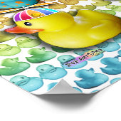 ポスター&ファインアートゴムダッキー（アヒルちゃん）アーポップ・アートのト ポスター (角)