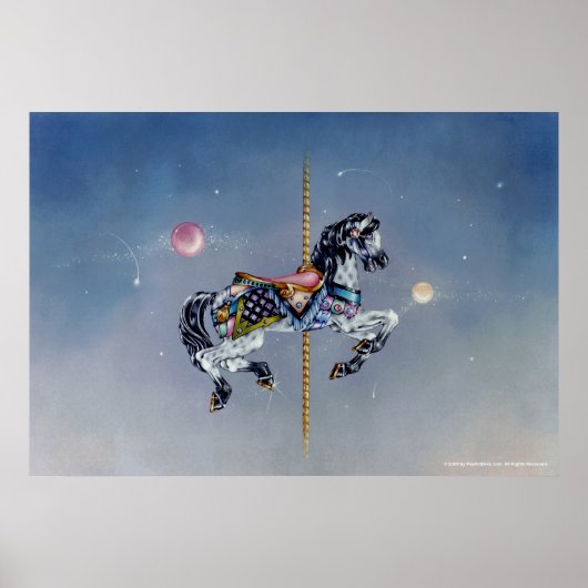 ポスター、ファインアート – グレーマーレ回転木馬ホース ポスター (正面)