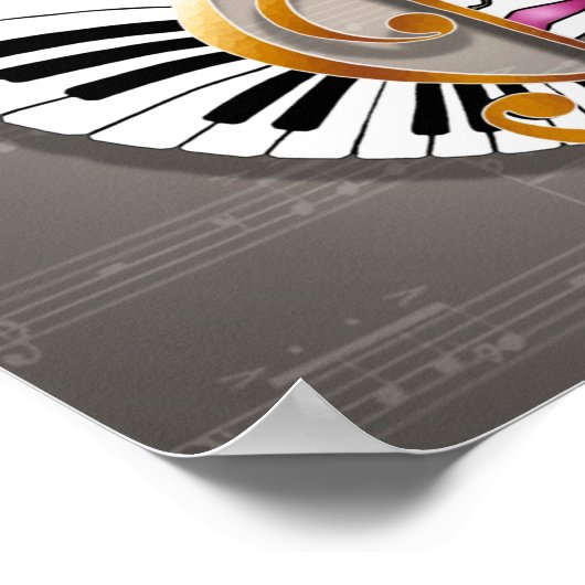 ポスター&ファインアート:ミュージックマスク ポスター (角)