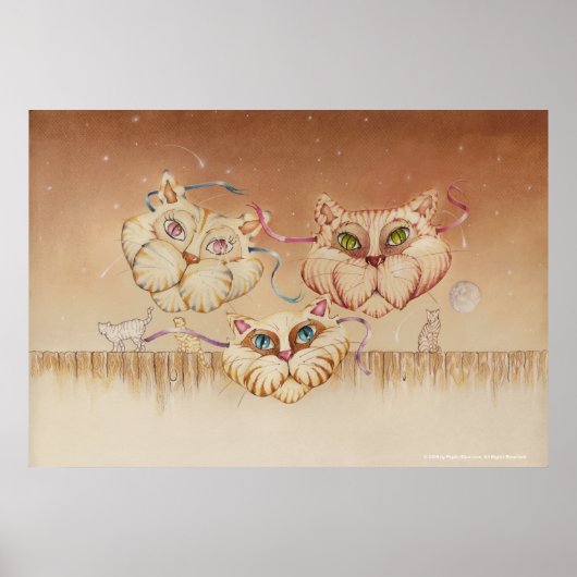 ポスター、ファインアート-虎猫ロード（猫） ポスター (正面)