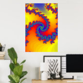 ポスター:フラクタルらせん状 ポスター (ホームオフィス)