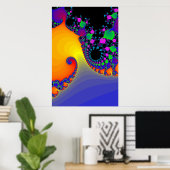 ポスター:フラクタルらせん状 ポスター (ホームオフィス)