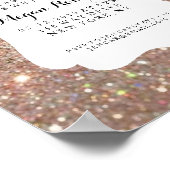 ポスター – ブライダルシャワー日バラ金ゴールド (角)