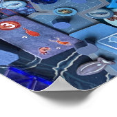 ポスター：ブルーボードゲームコンポーネント ポスター (角)