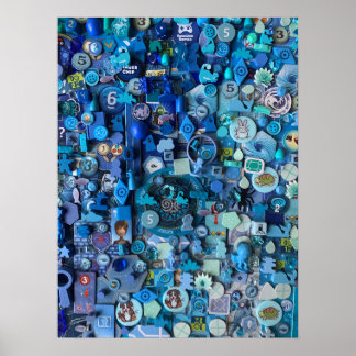 ポスター：ブルーボードゲームコンポーネント ポスター